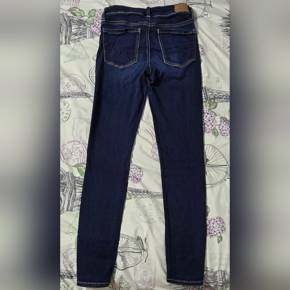 American Eagle Outfitter Navy Blue Jegging Size 2R for Womens Next Level Stretch - Picture 2 of 15